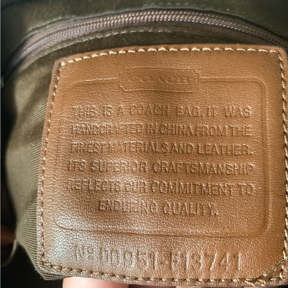 Coach Signature Hobo Bag in Brown and Cream - Picture 8 of 10